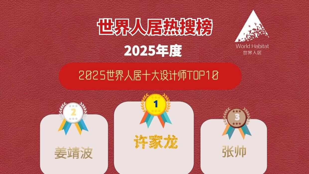 2025年度世界人居十大設(shè)計(jì)師公布
